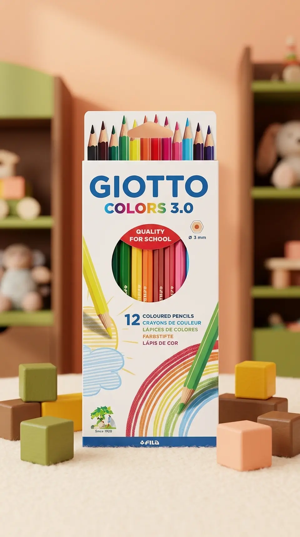 Set 12 Lápices Giotto de Colores Mina 3.0 1