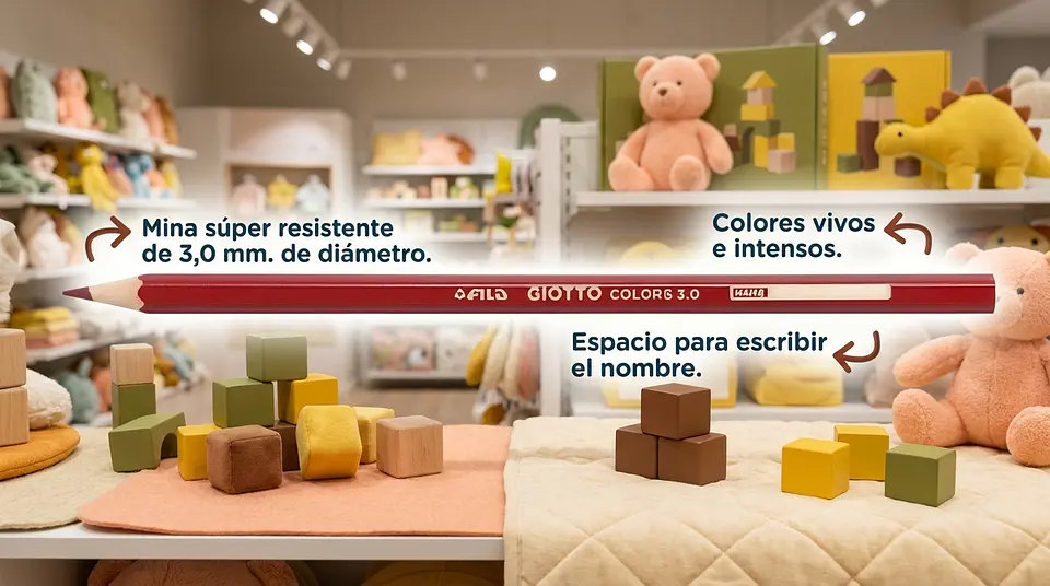 Set 12 Lápices Giotto de Colores Mina 3.0 3