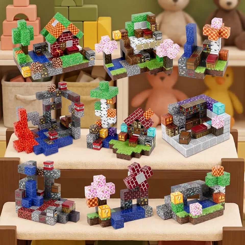 Set 200 Piezas Magnéticas de Construcción 3