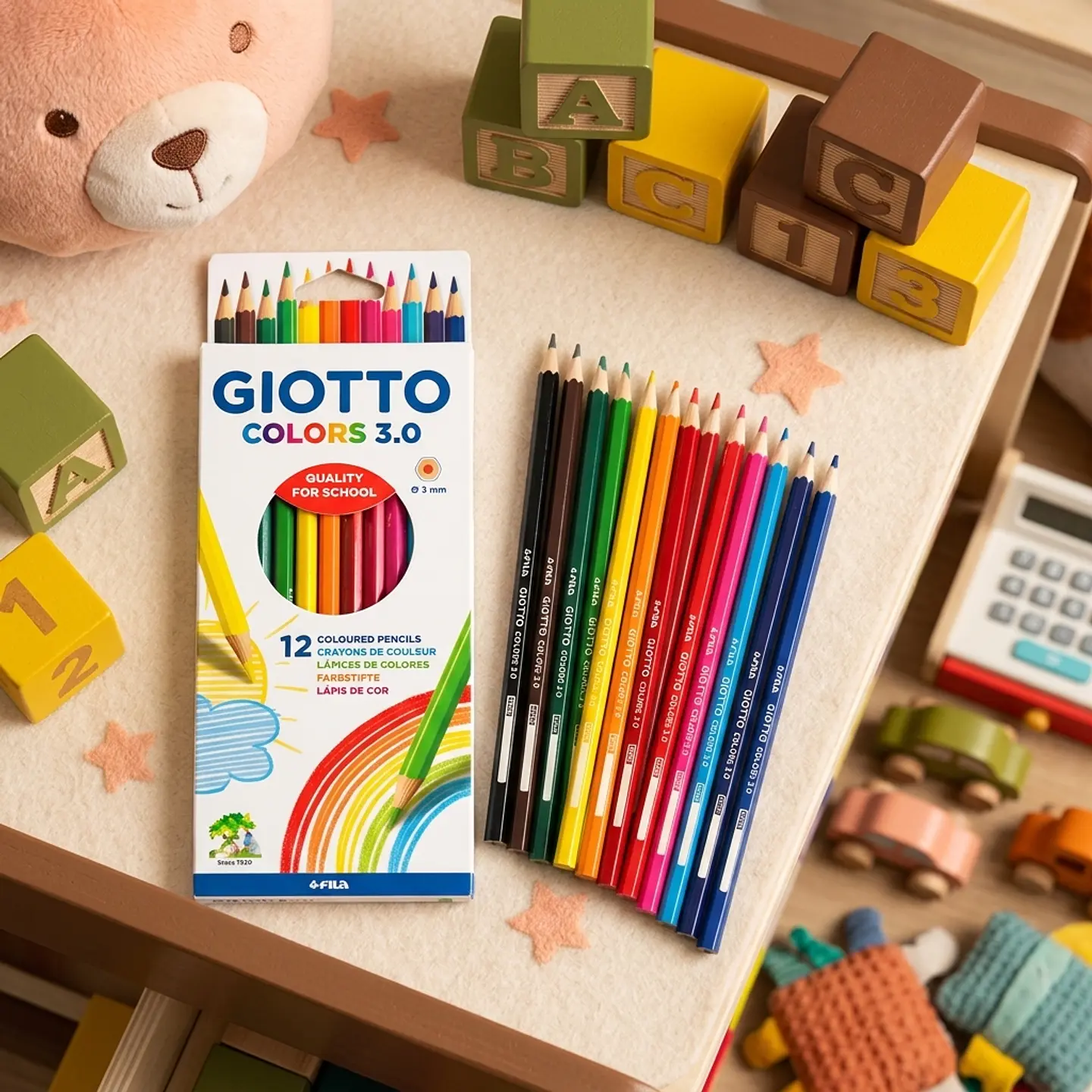Set 12 Lápices Giotto de Colores Mina 3.0 4