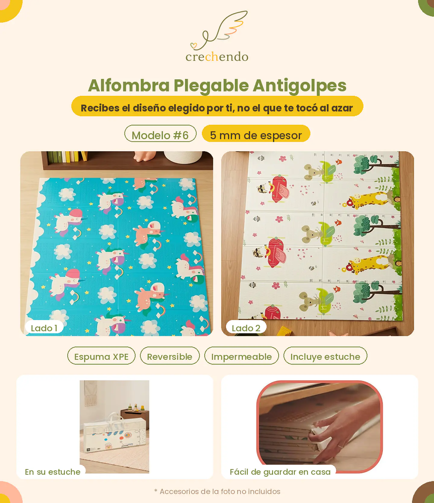 Alfombra Plegable Antigolpes 200x180cm — 5mm — Modelo #6 1