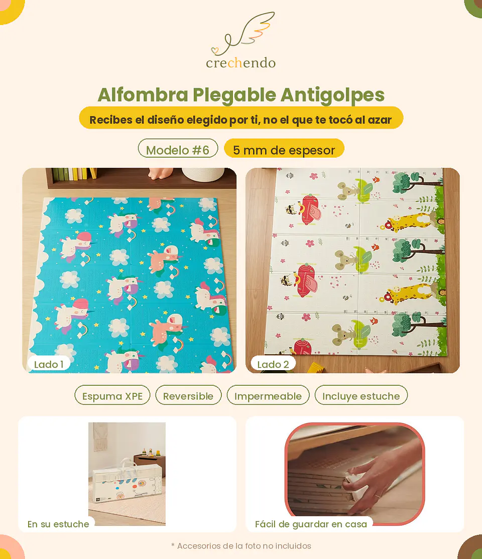 Alfombra Plegable Antigolpes 200x180cm — 5mm — Modelo #6 1
