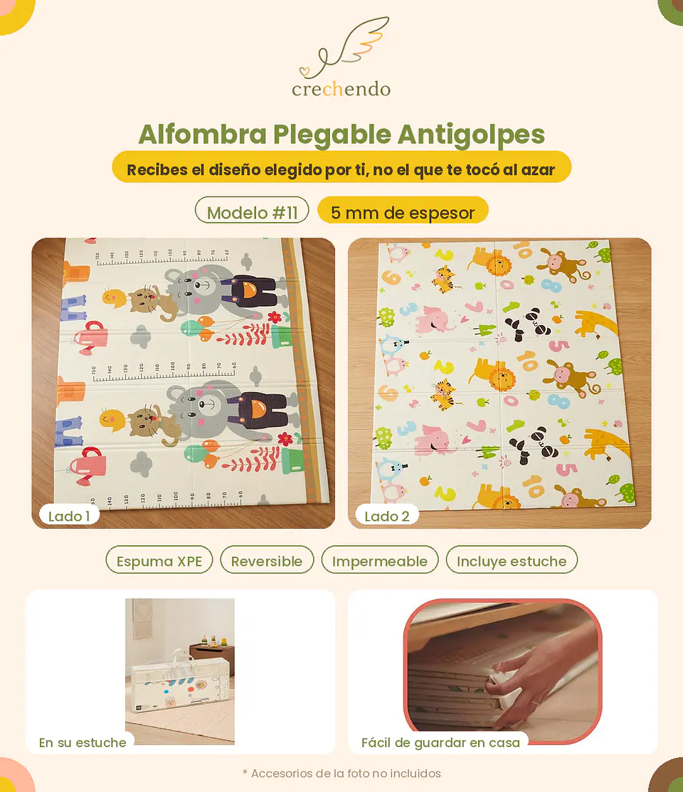 Alfombra Plegable Antigolpes 200x180cm — 5mm — Modelo #11 1