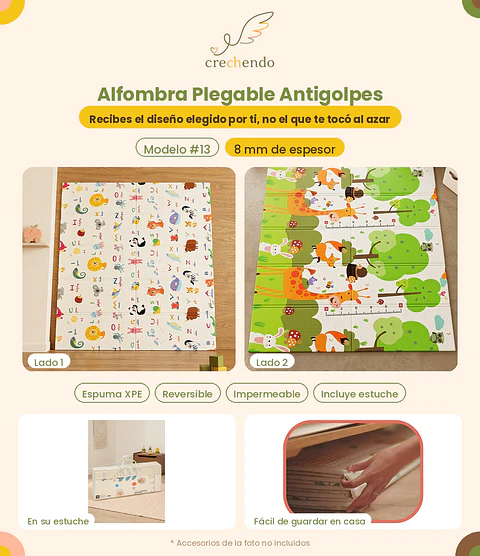 Alfombra Plegable Antigolpes 200x180cm — 8mm — Modelo #13