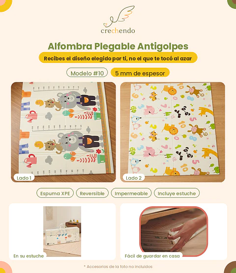 Alfombra Plegable Antigolpes 200x180cm — 5mm — Modelo #10
