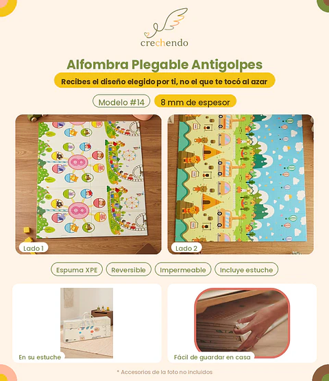 Alfombra Plegable Antigolpes 200x180cm — 8mm — Modelo #14