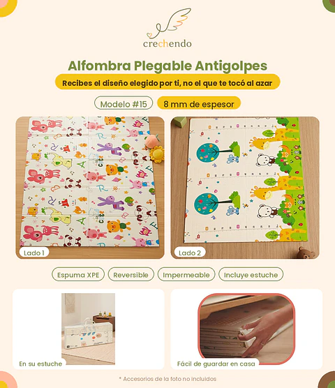 Alfombra Plegable Antigolpes 200x180cm — 8mm — Modelo #15