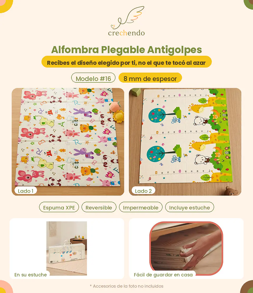 Alfombra Plegable Antigolpes 200x180cm — 8mm — Modelo #16 1