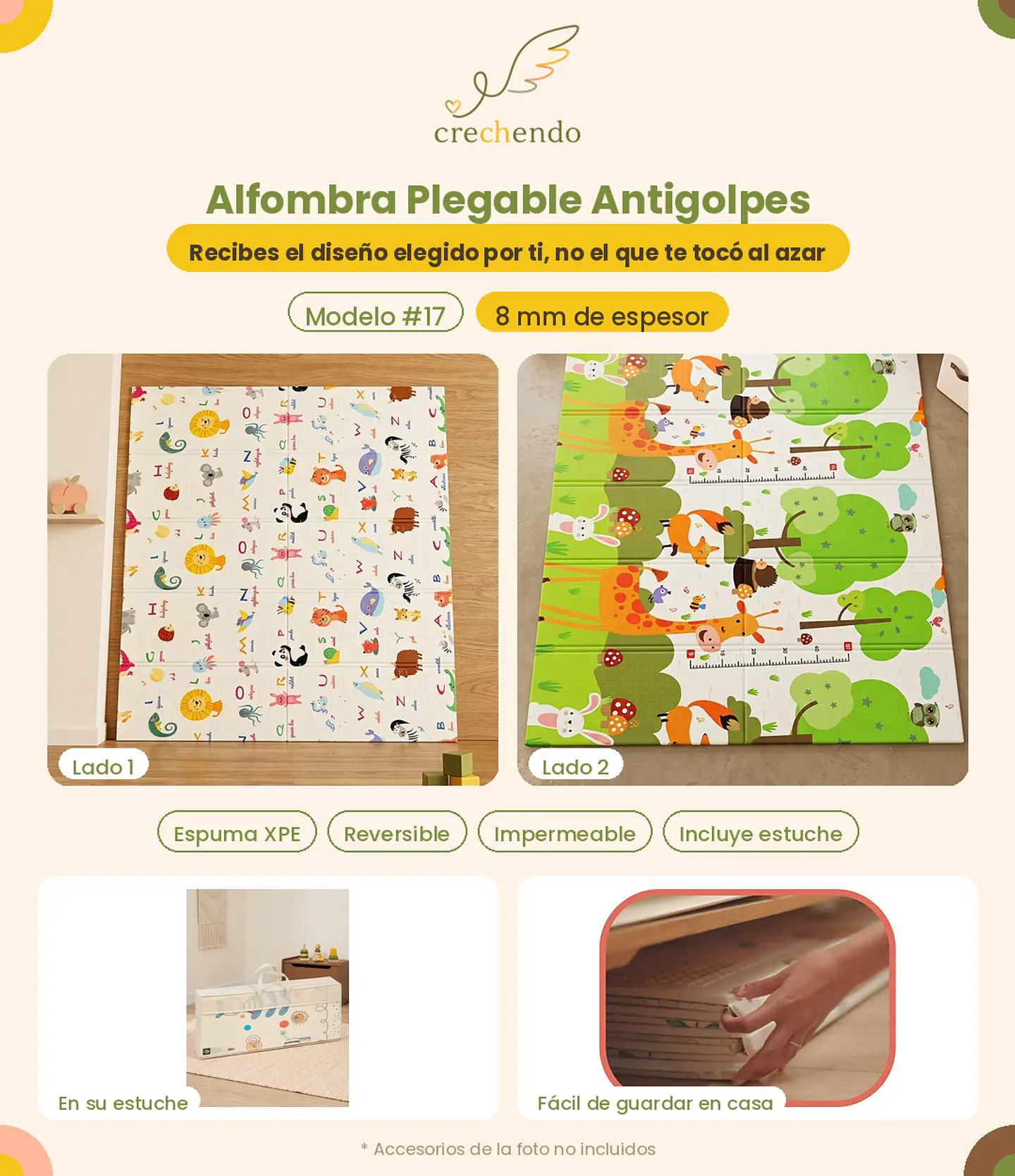 Alfombra Plegable Antigolpes 200x180cm — 8mm — Modelo #17 1