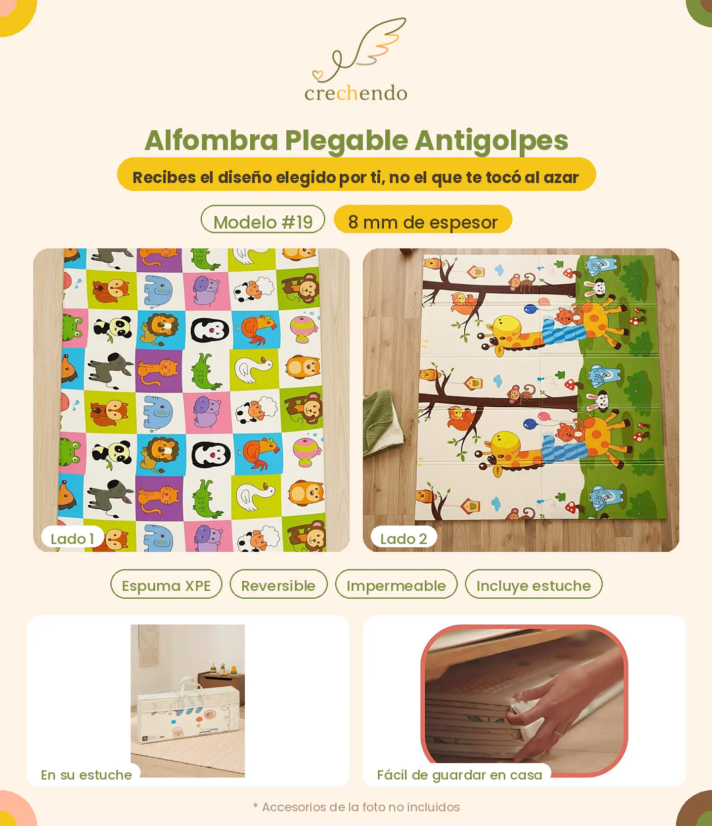 Alfombra Plegable Antigolpes 200x180cm — 8mm — Modelo #19 1