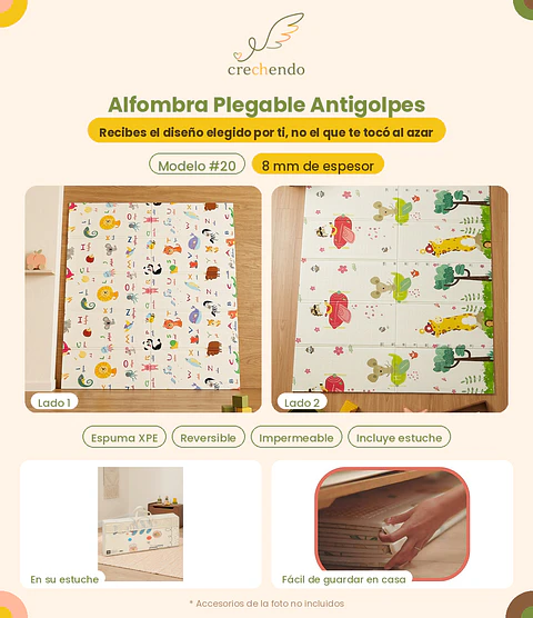 Alfombra Plegable Antigolpes 200x180cm — 8mm — Modelo #20