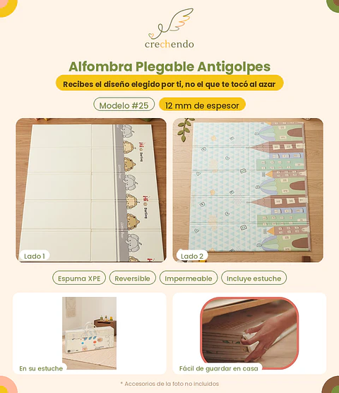 Alfombra Plegable Antigolpes 200x180cm — 12mm — Modelo #25