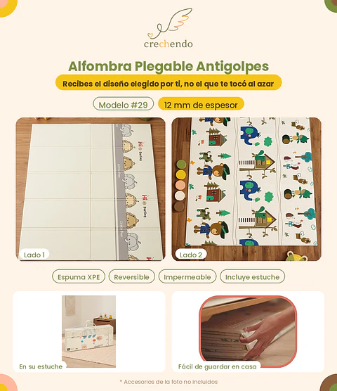 Alfombra Plegable Antigolpes 200x180cm — 12mm — Modelo #29