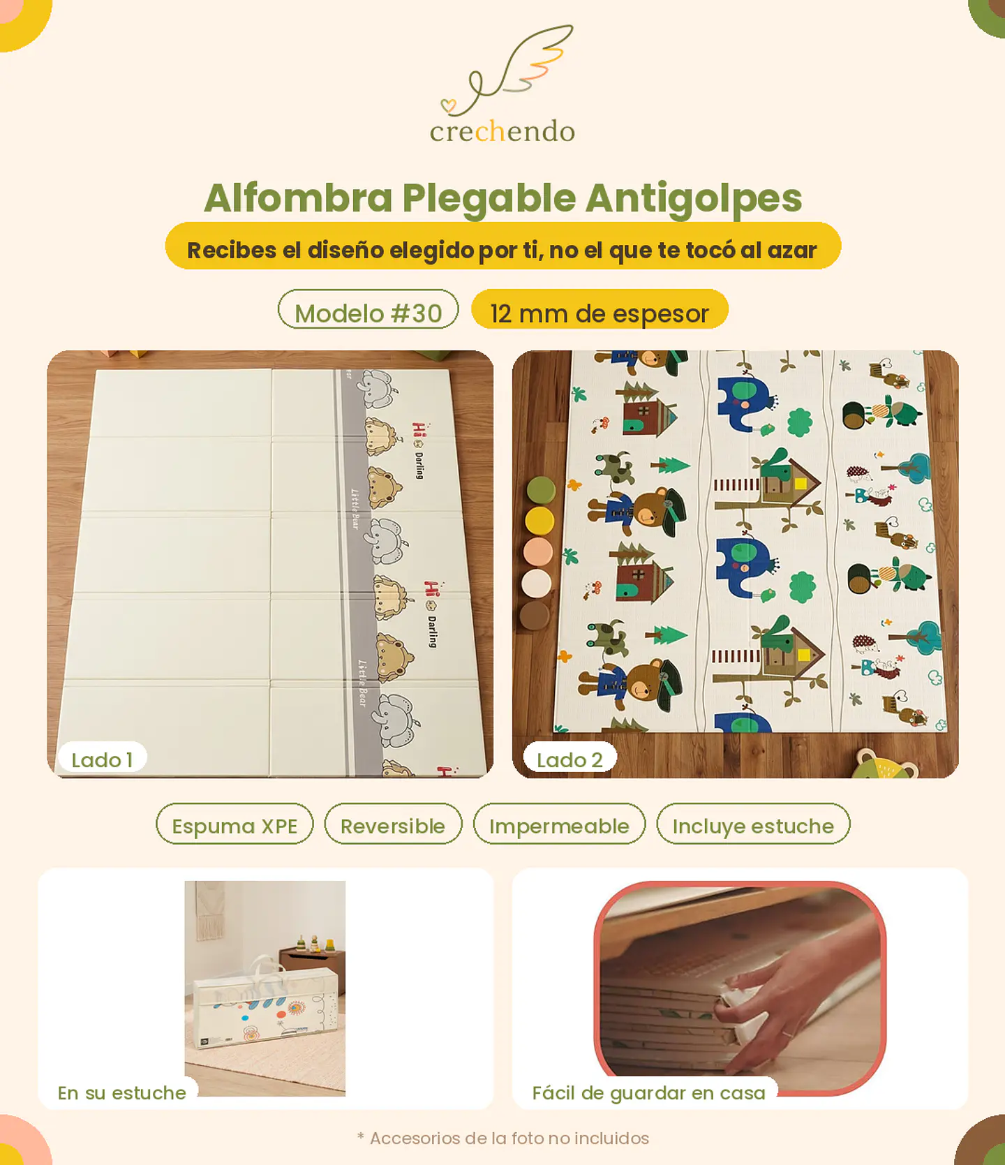 Alfombra Plegable Antigolpes 200x180cm — 12mm — Modelo #30 1