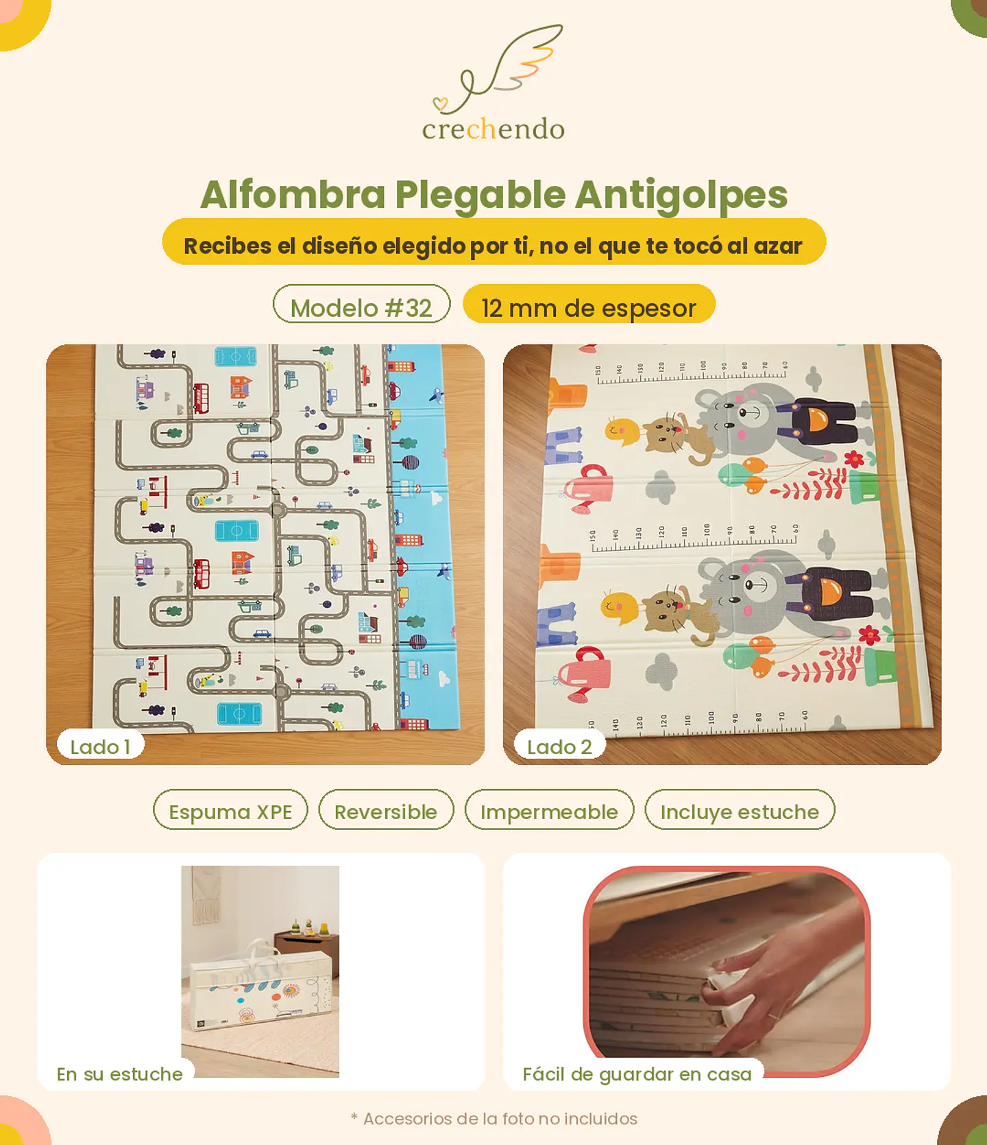 Alfombra Plegable Antigolpes 200x180cm — 12mm — Modelo #32 1