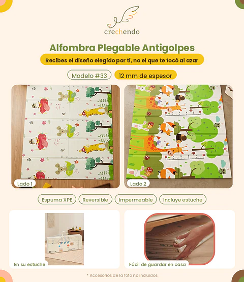 Alfombra Plegable Antigolpes 200x180cm — 12mm — Modelo #33