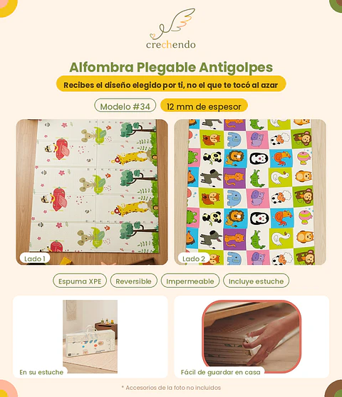 Alfombra Plegable Antigolpes 200x180cm — 12mm — Modelo #34