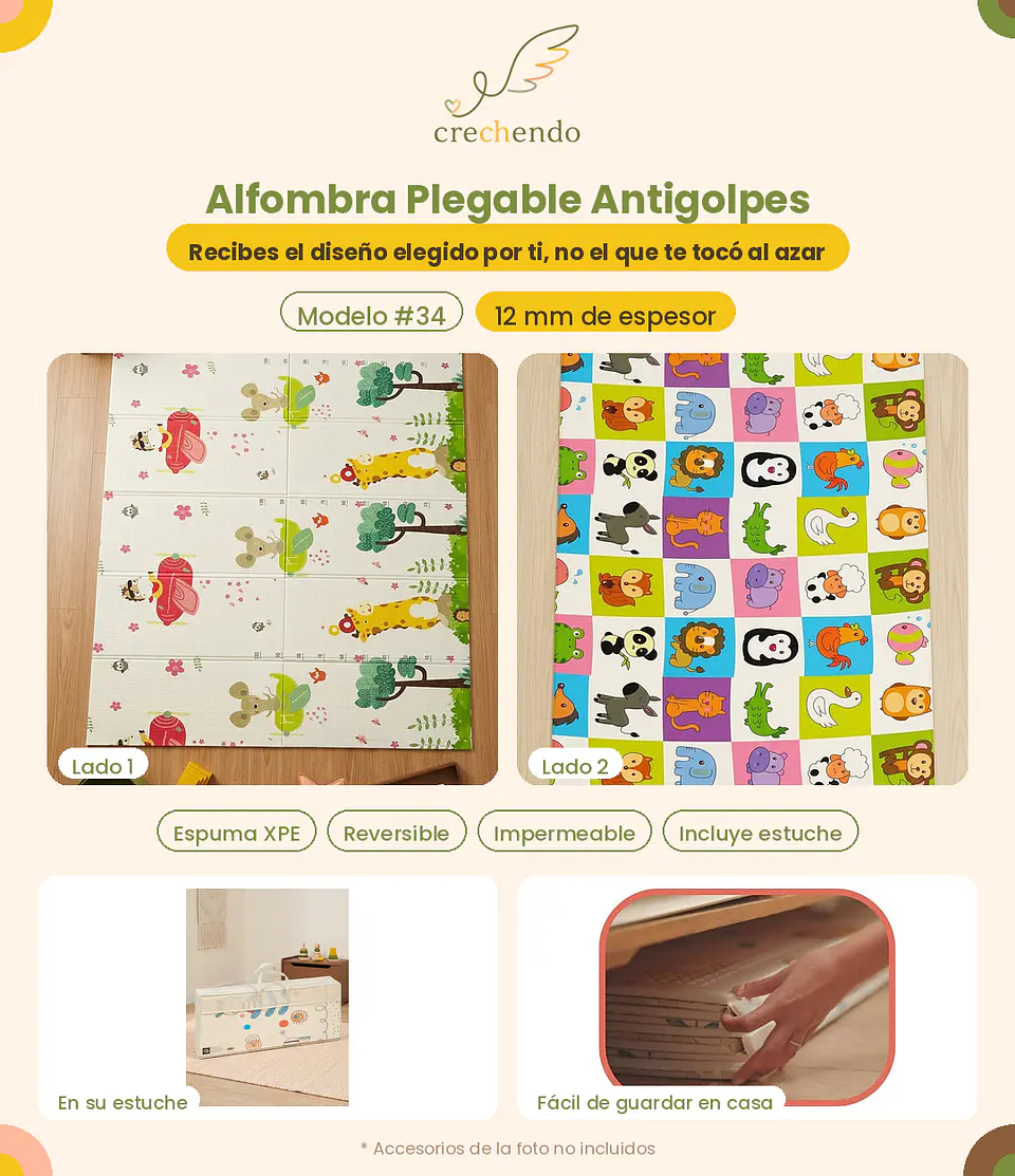 Alfombra Plegable Antigolpes 200x180cm — 12mm — Modelo #34 1