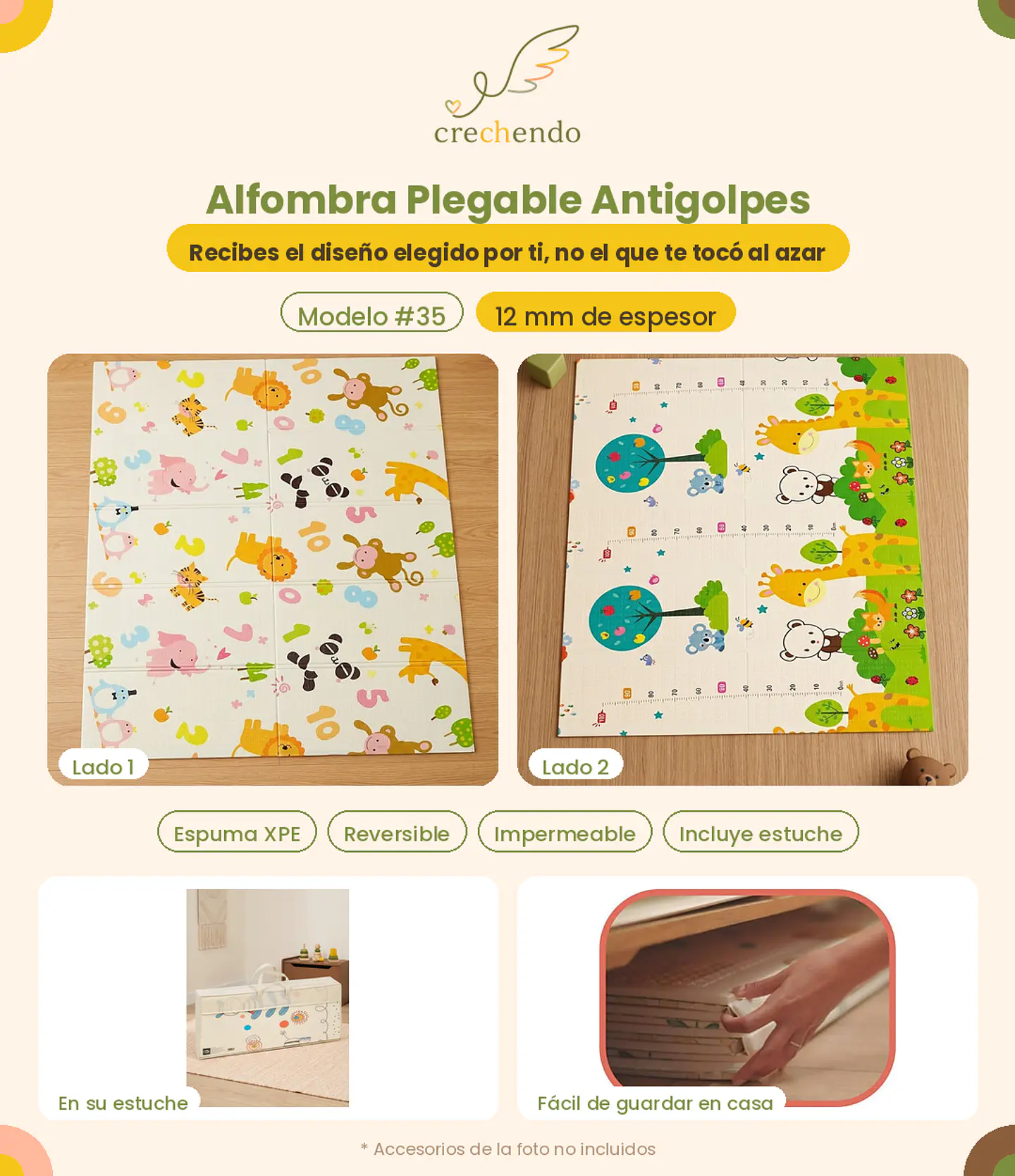 Alfombra Plegable Antigolpes 200x180cm — 12mm — Modelo #35 1
