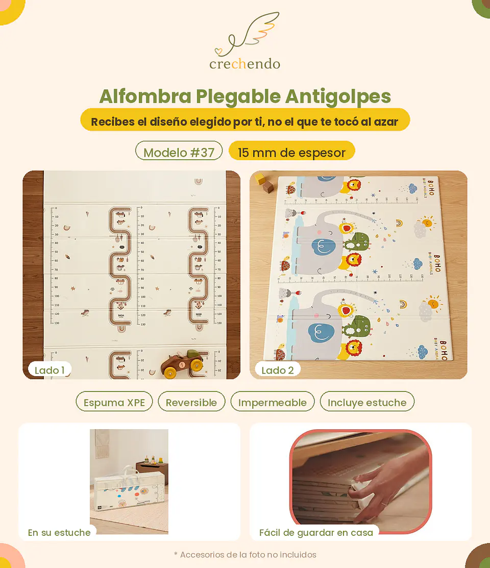 Alfombra Plegable Antigolpes 200x180cm — 15mm — Modelo #37 1