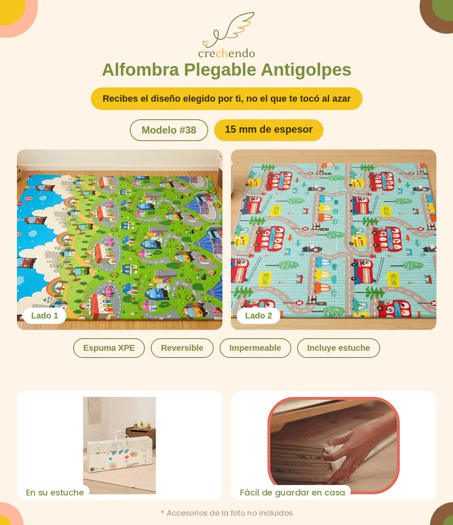 Alfombra Plegable Antigolpes 200x180cm — 15mm — Modelo #38 1