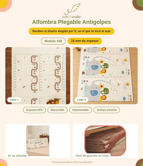 Alfombra Plegable Antigolpes 200x180cm — 15mm — Modelo #45