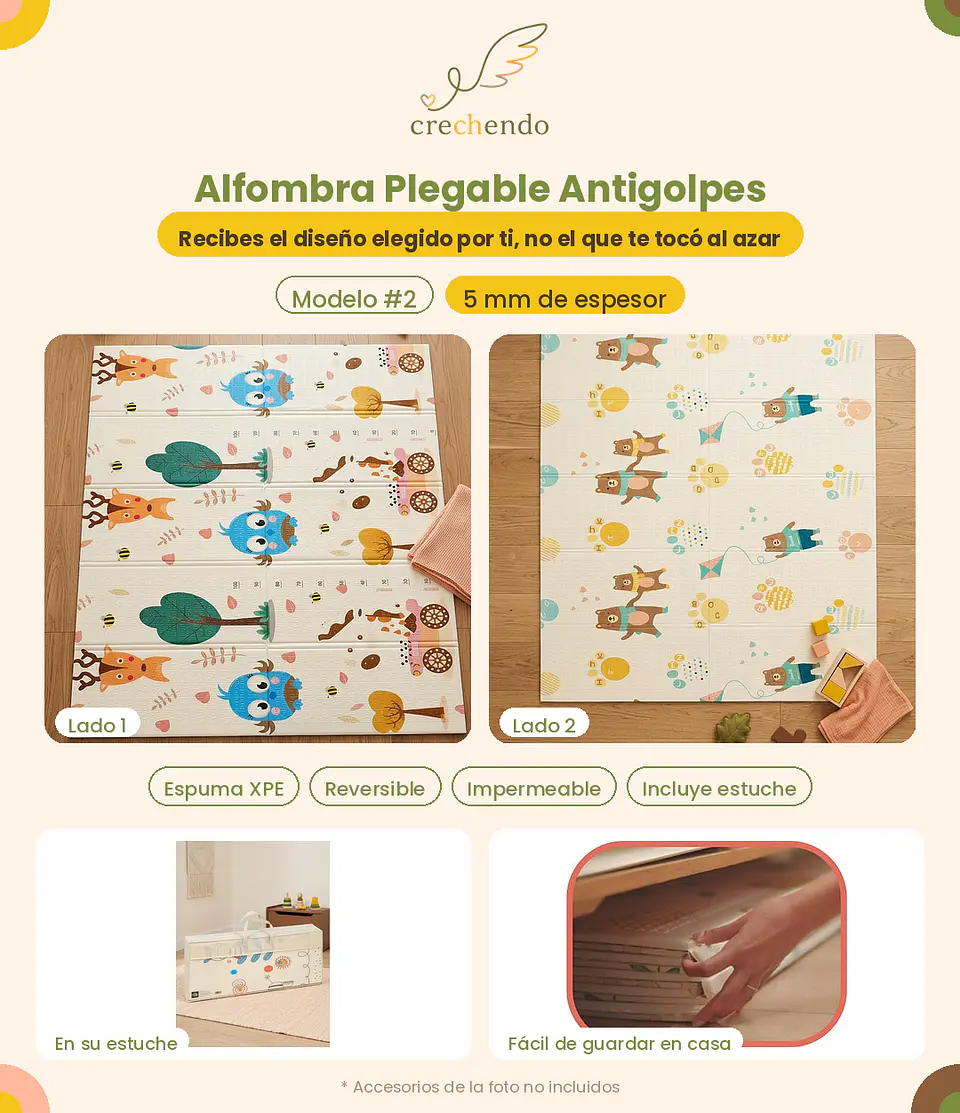 Alfombra Plegable Antigolpes 200x180cm — 5mm — Modelo #2 1