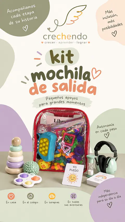 Kit L Mochila transparente