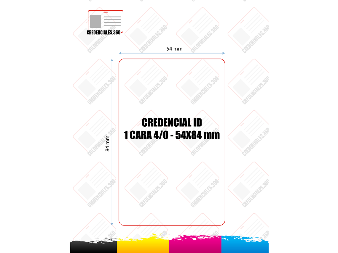 CREDENCIAL 5,4x8,5 cm 4/0 - (1 A 4 UNIDADES) 1