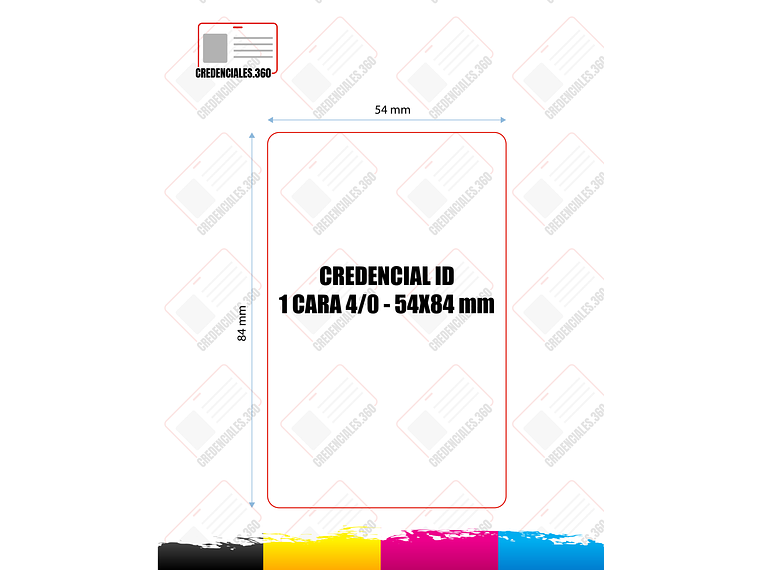 CREDENCIAL 5,4x8,5 cm 4/0 - (1 A 4 UNIDADES) 1