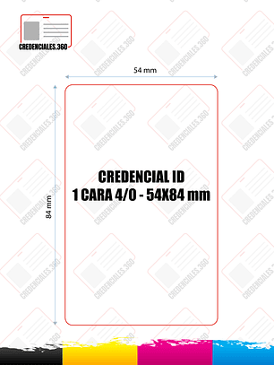 CREDENCIAL 5,4x8,5 cm 4/0 - (5 A 20 UNIDADES)