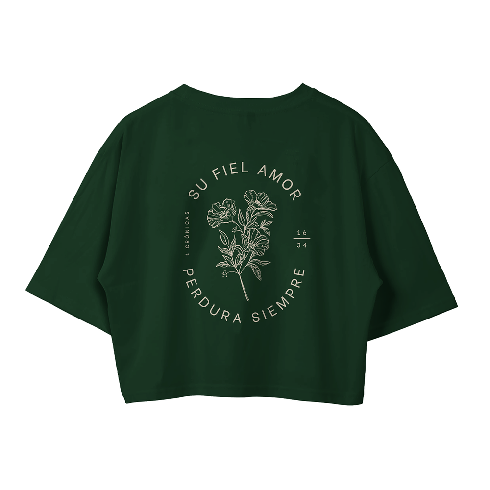 Polera Boxy Fit "Su Fiel Amor Perdura Siempre"