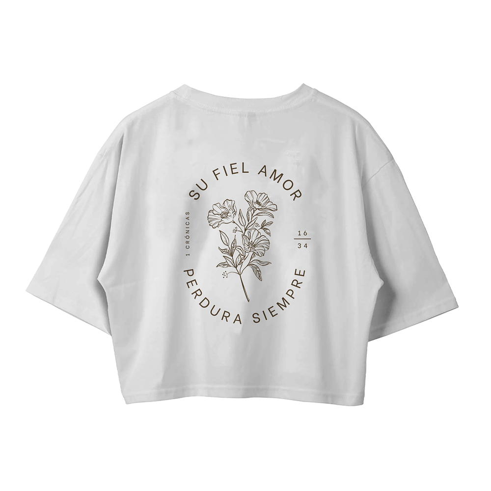 Polera Boxy Fit "Su Fiel Amor Perdura Siempre"