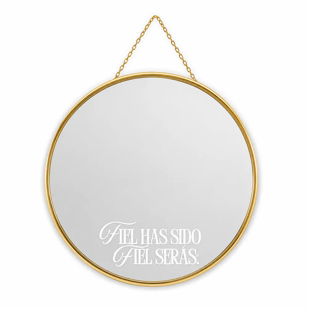 Espejos Pequeños Redondos Decorativos (Variedad De Frases)