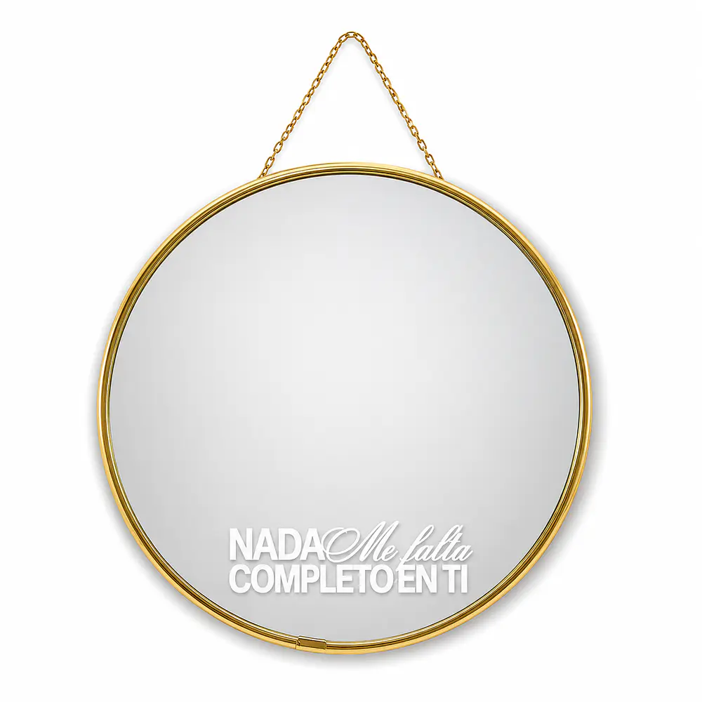 Espejos Pequeños Redondos Decorativos (Variedad De Frases)