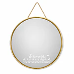 Espejos Pequeños Redondos Decorativos (Variedad De Frases)