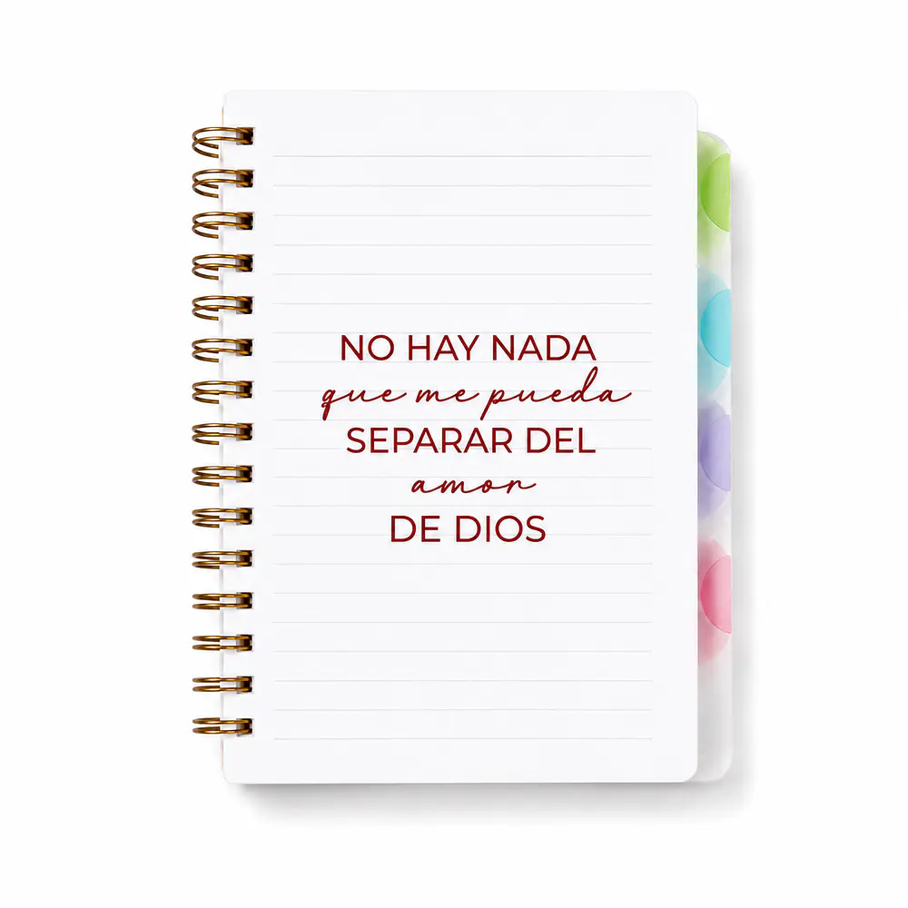 Libretas de Lineas con Separadores de Colores (Variedad de Frases)