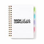 Libretas de Lineas con Separadores de Colores (Variedad de Frases)