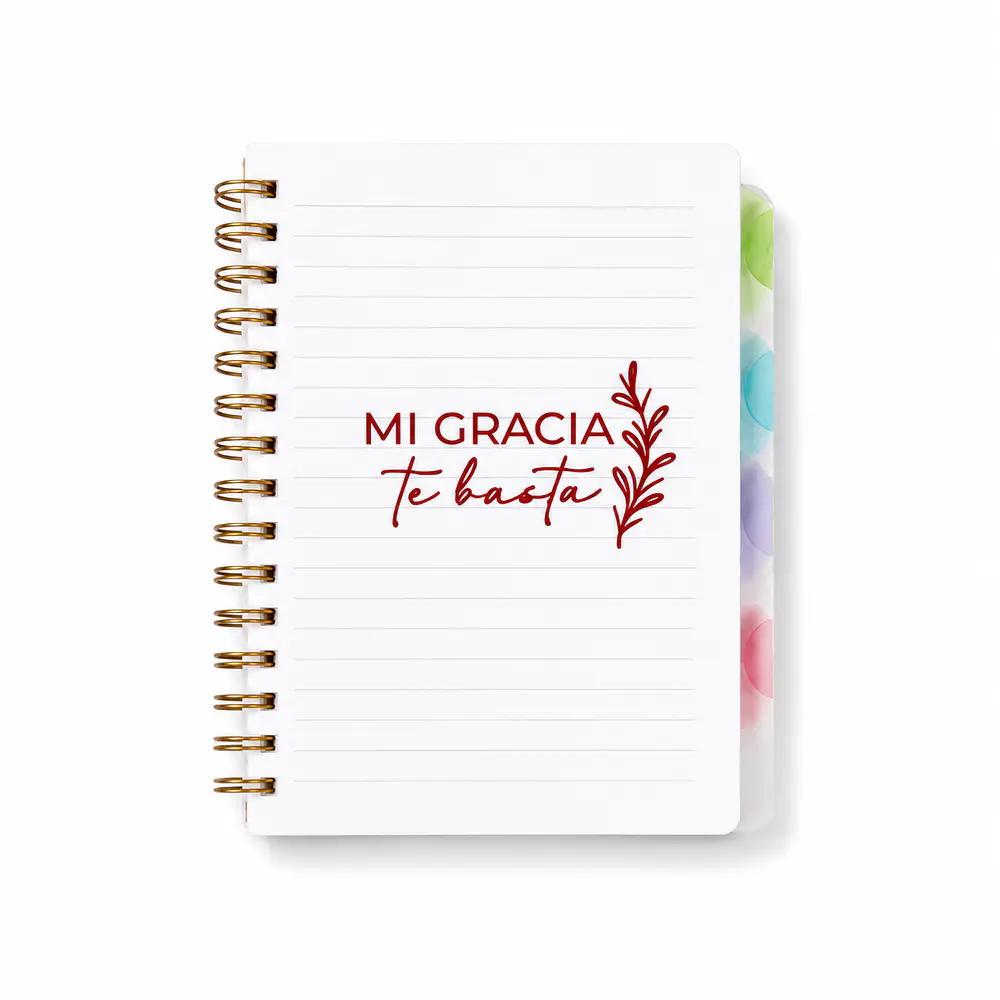Libretas de Lineas con Separadores de Colores (Variedad de Frases)