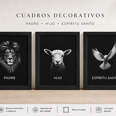 Cuadro Trilogía - "Padre - Hijo - Espíritu Santo"