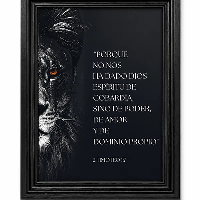 Cuadro Decorativo A4 - "2 Timoteo 1:7"