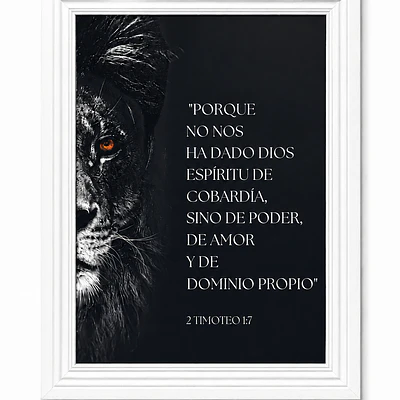Cuadro Decorativo A4 - "2 Timoteo 1:7"