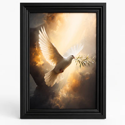 Cuadro Decorativo A4 - "Paloma del Espíritu Santo"