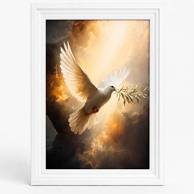Cuadro Decorativo A4 - "Paloma del Espíritu Santo"