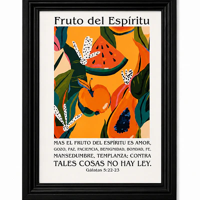 Cuadro Decorativo A4 - "Fruto del Espíritu"