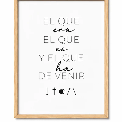 Cuadro Decorativo A4 - "El que Era, El que es, Y El que ah de venir"