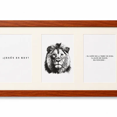 Cuadro Trilogía Pequeño - "¡Jesús Es Rey!"
