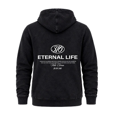Polerón Canguro Acid Wash - "Eternal Life 316" (Variedad de Colores) 