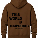 Poleron Canguro - "This World Is Temporary" (Variedad Colores)