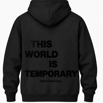Poleron Canguro - "This World Is Temporary" (Variedad Colores)